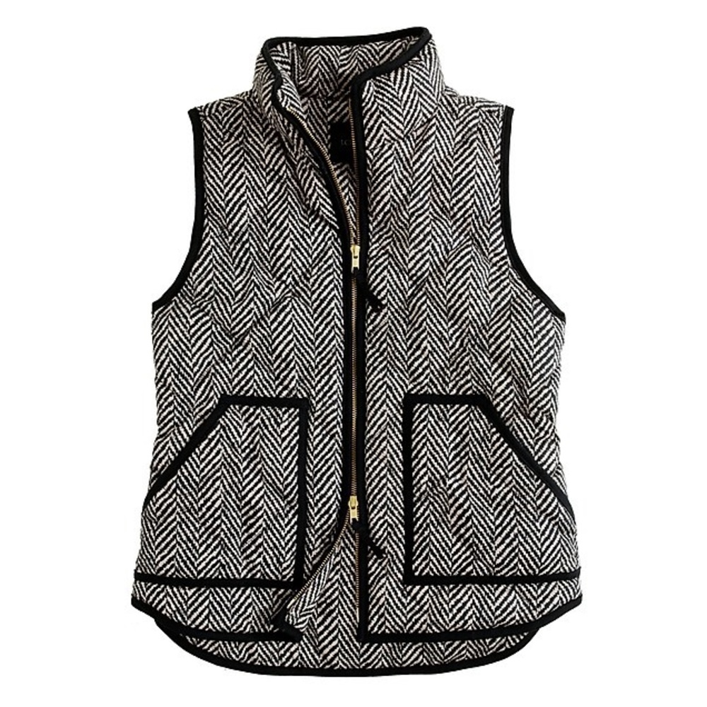 J CREW HERRINGBONE EXCURSION VEST XS NWT